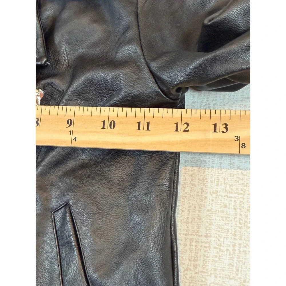 Little Lass Kids Black Faux Leather Moto Biker Core Jacket 4T Punk Rock Edgy